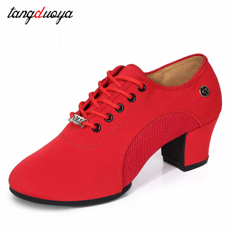 Frau Latin Ballroom Dance Schuhe Weiche Sohle Tuch Frauen Tango Praxis Tanz Schuhe Nahen Ferse Damen Nicht-Slip tanz Turnschuhe
