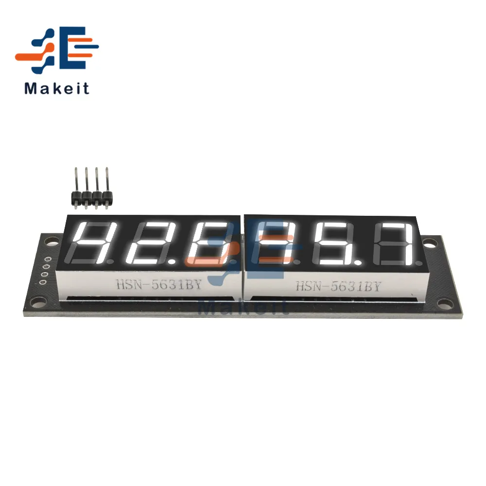 0.56 Inch 0.56 "TM1637 4 Chữ Số 6 Bit 7 Phân Đoạn Kỹ Thuật Số Ống Module Đồng Hồ Đôi Chấm Bi Màn Hình Hiển Thị LED màn Hình Ban Cho Arduino