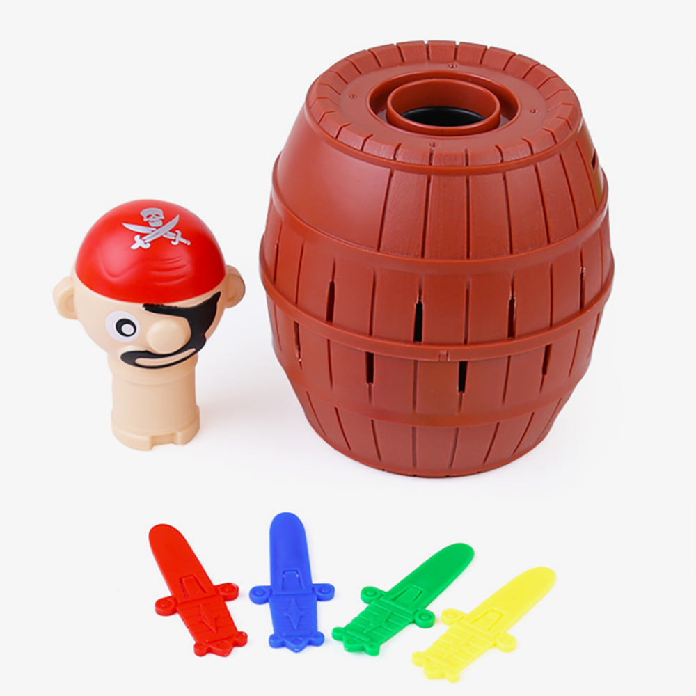 Gorąca sprzedaż śmieszne nowość dzieci dzieci szczęśliwa gra gadżet żarty Tricky Pirate Barrel gra pirackie wiadro Kiddie Toy