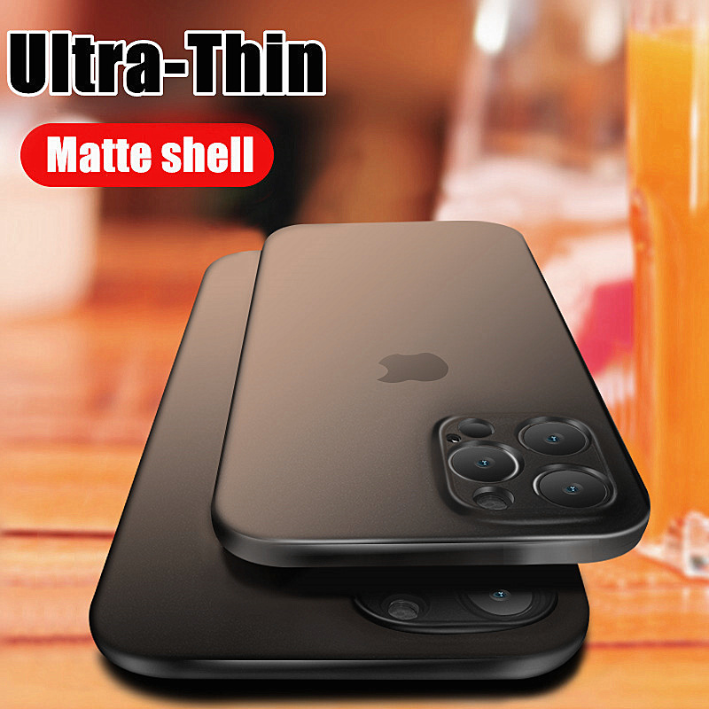 Funda mate ultrafina para IPhone 16 15 14 13 12 Mini X XR 11 Pro Max cubierta completa para IPhone 15 14 8 Plus fundas duras a prueba de golpes para PC