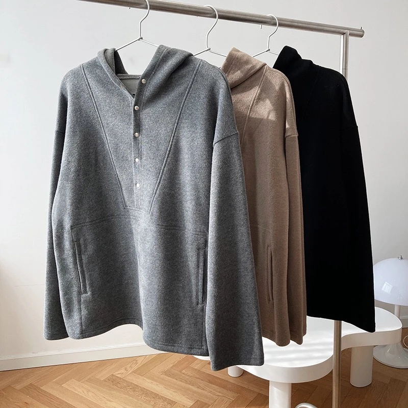 LMQ-Conjunto de dos piezas para mujer, Sudadera con capucha de gran tamaño y pantalones, chándal informal coreano, Otoño e Invierno