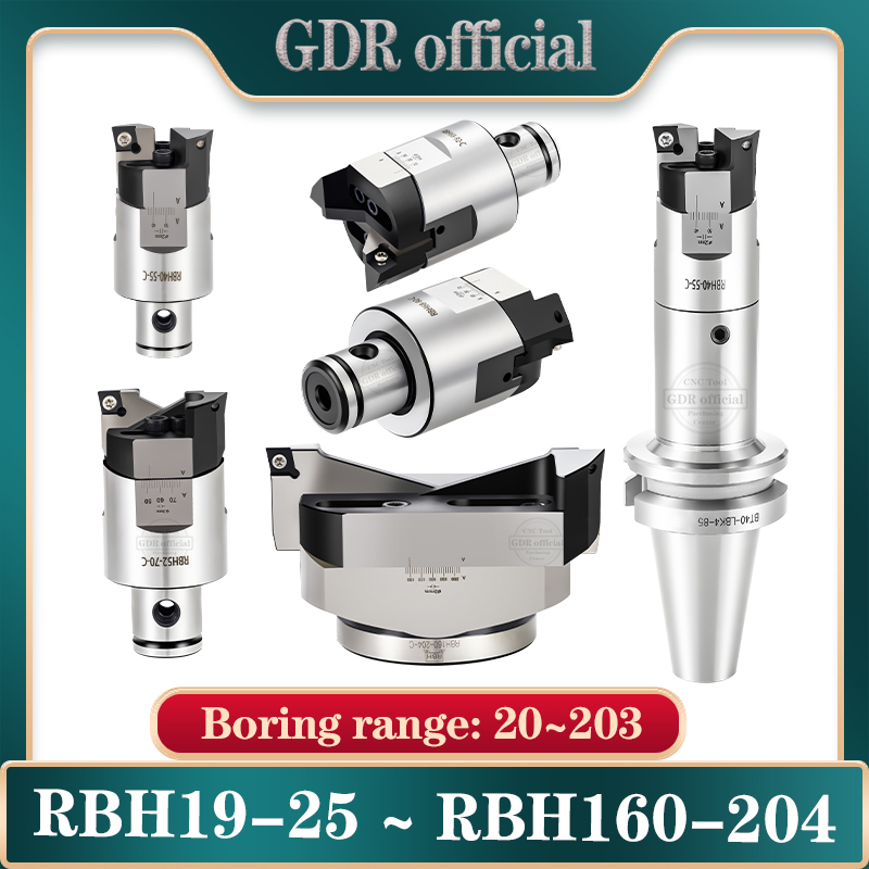 Регулируемая двусторонняя расточная головка RBH TCT EWN CBK NBH Rough Boring Head BT30 BT40 LBK Rough Boring Head, держатель расточного инструмента, кронштейн, инструмент