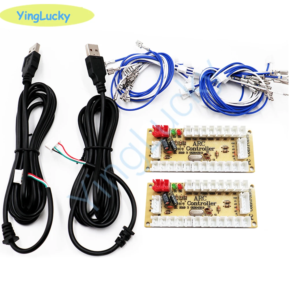 2 spieler Null Verzögerung Arcade USB Encoder PC zu Joystick Arcade Rocker Circuit Board Control Panel Für MAME Gaming