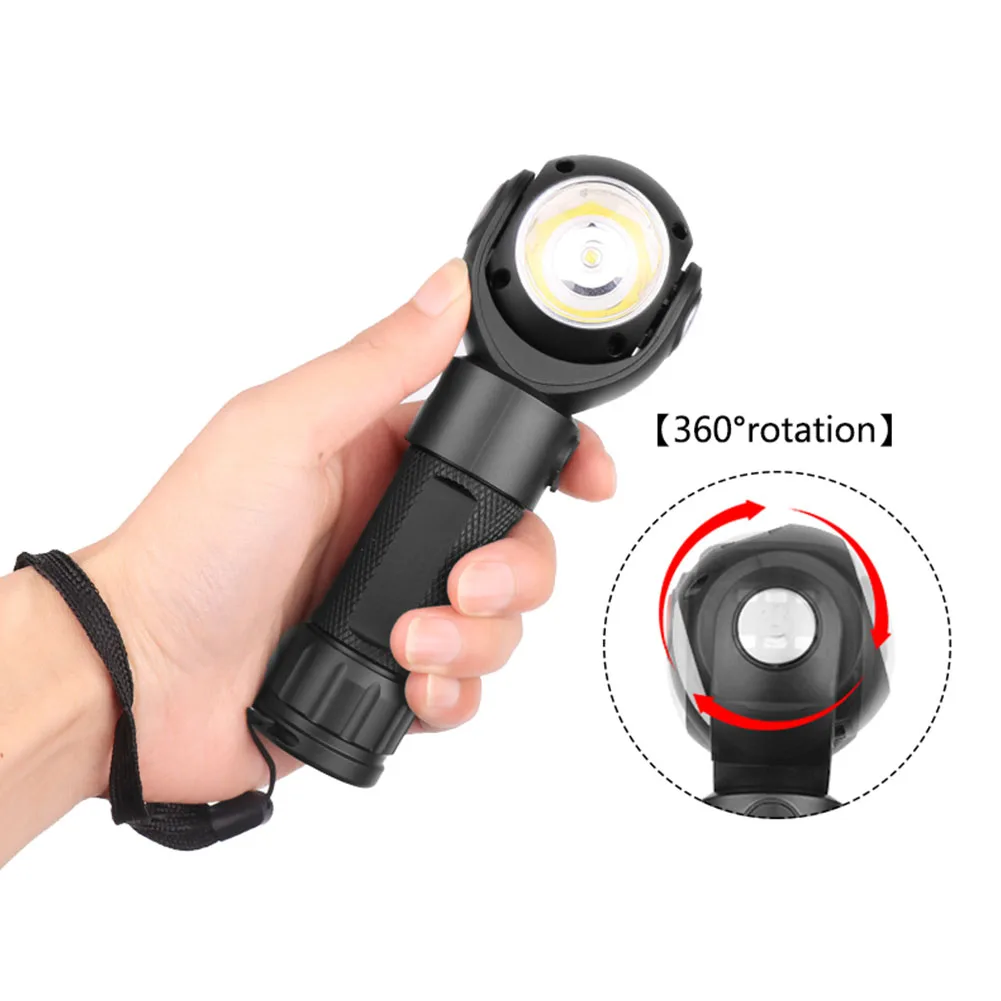 Senter Led Portabel Lampu Putar 360 Derajat XPE + Senter COB USB Lampu Kerja Magnet Isi Ulang Lentera Berkemah Luar Ruangan