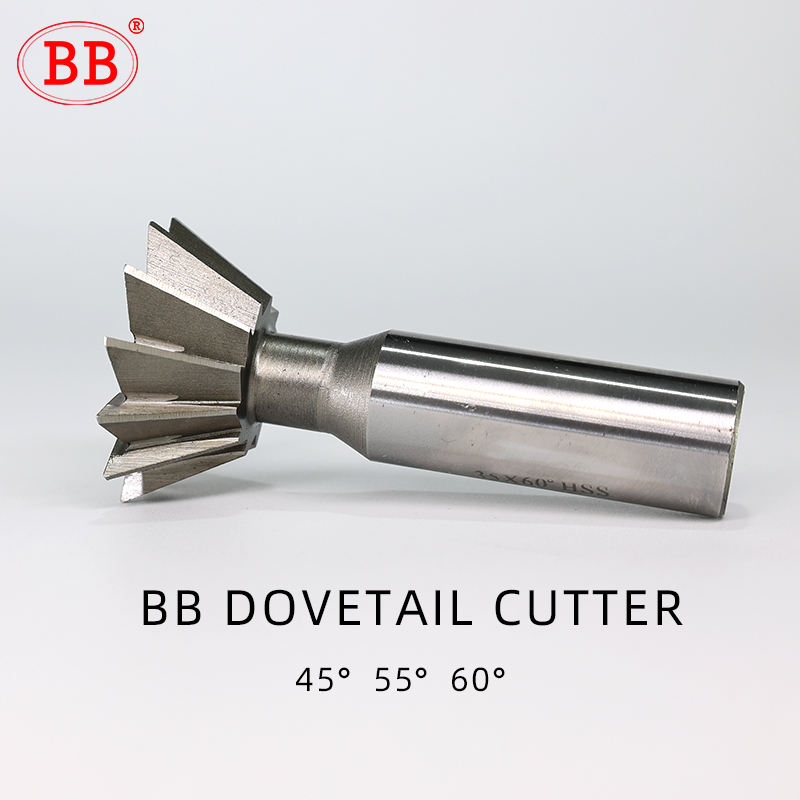 BB Taglierina a coda di rondine HSS 45 55 Fresa a coda di rondine da 60 gradi Utensile da taglio per metallo in acciaio ad alta velocità 8mm 16mm 25mm