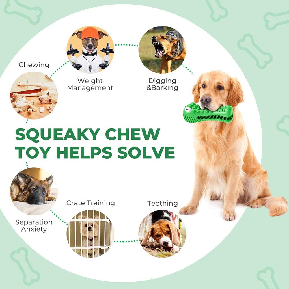Squeak Chó Đồ Chơi Tương Tác Cao Su Đồ Chơi Cho Thú Cưng Nhai Cắn Vệ Sinh Chó Răng Bàn Chải Cho Hung Dữ Lớn Trung Bình Loài 13-36 KG Chó