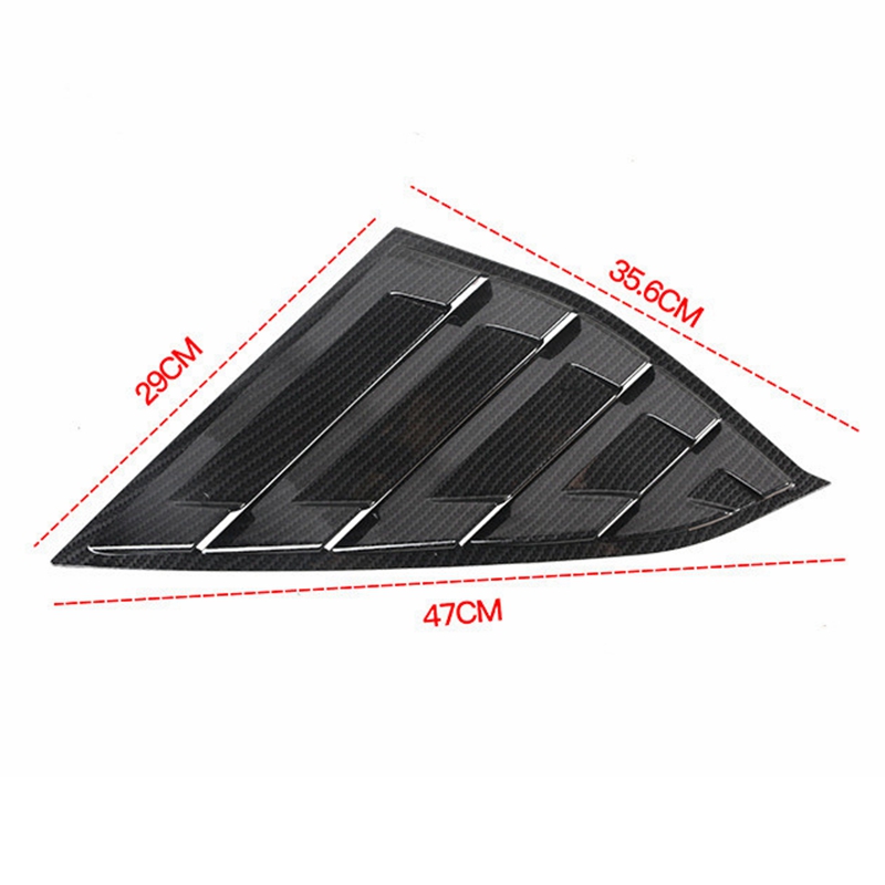 Untuk 2018-2020 Honda Accord JDM Gloss Black Side Vent Rear Window Quarter Louver