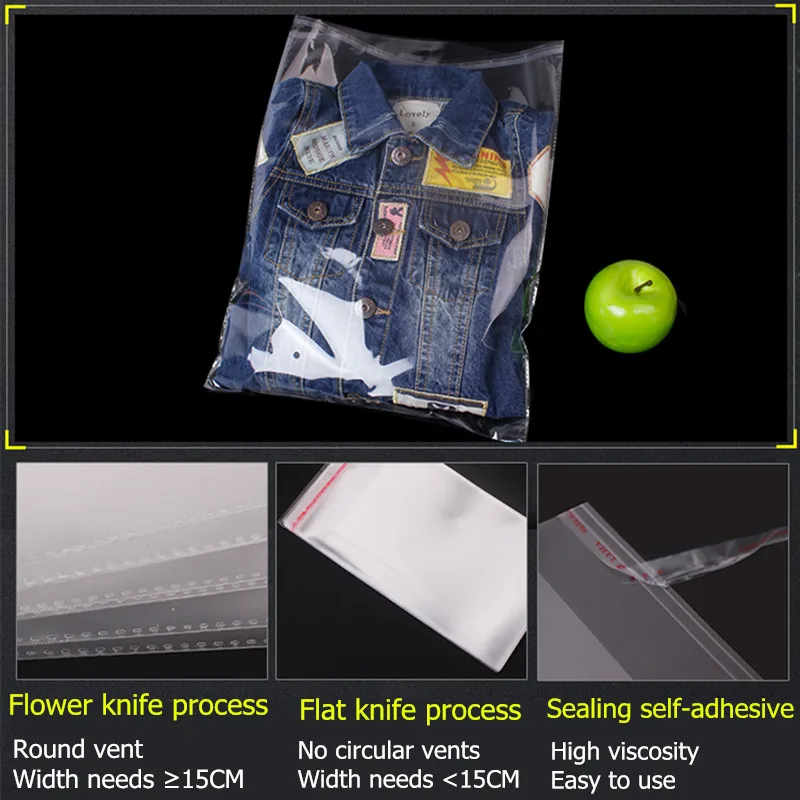 Bộ 100 Nhiều Trong Suốt Size Tự Dính Cello Cellophane Túi Tự Se Nhỏ Túi Nhựa Cho Kẹo Đóng Gói Có Thể Thu Hồi Lại Được túi