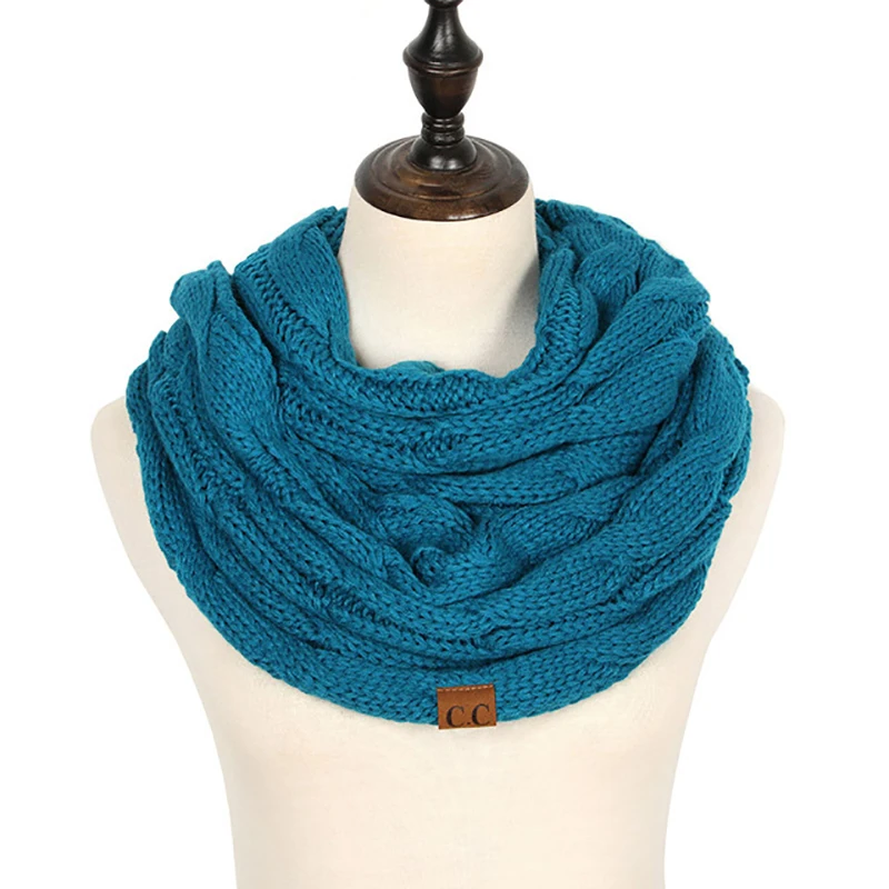 Mới Nhỏ Cho Nữ Dây Len Đan Snood Vô Cực Khăn Quàng Cổ Mùa Đông Ấm Hơn Yếm Cổ Tròn Khăn AC041