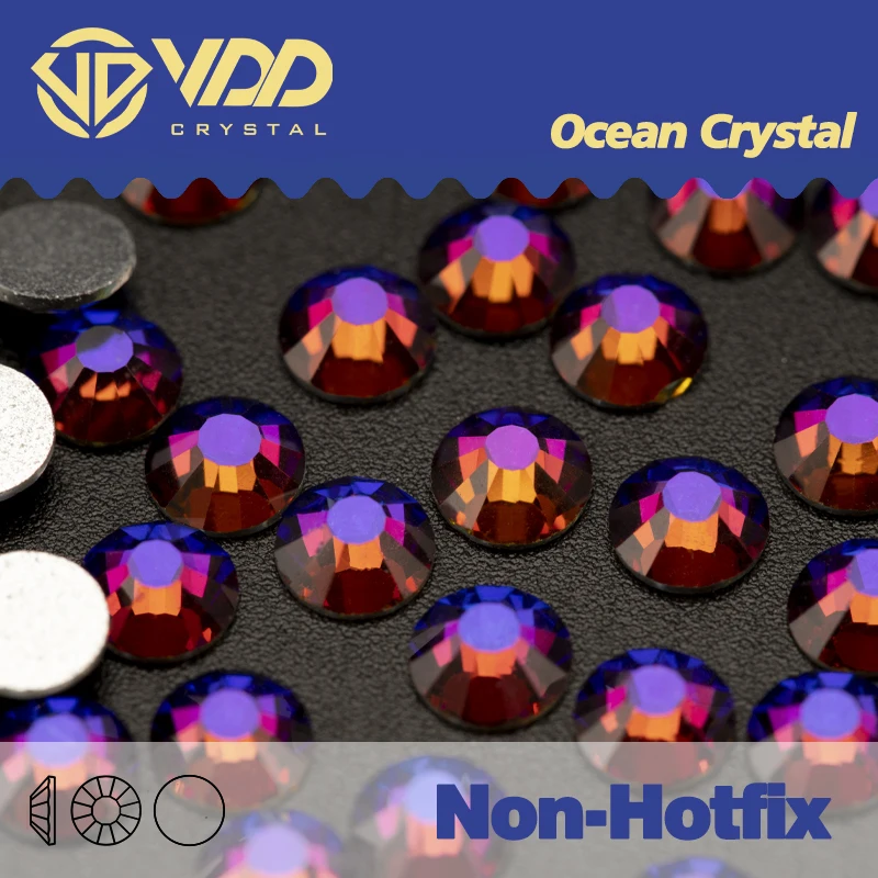VDD SS6-SS30 AAAAA Chất Lượng Hàng Đầu Kính Pha Lê Không Hotfix Ren Flatback Lấp Lánh Đá Móng Tay Nghệ Thuật Trang Trí DIY Phụ Kiện