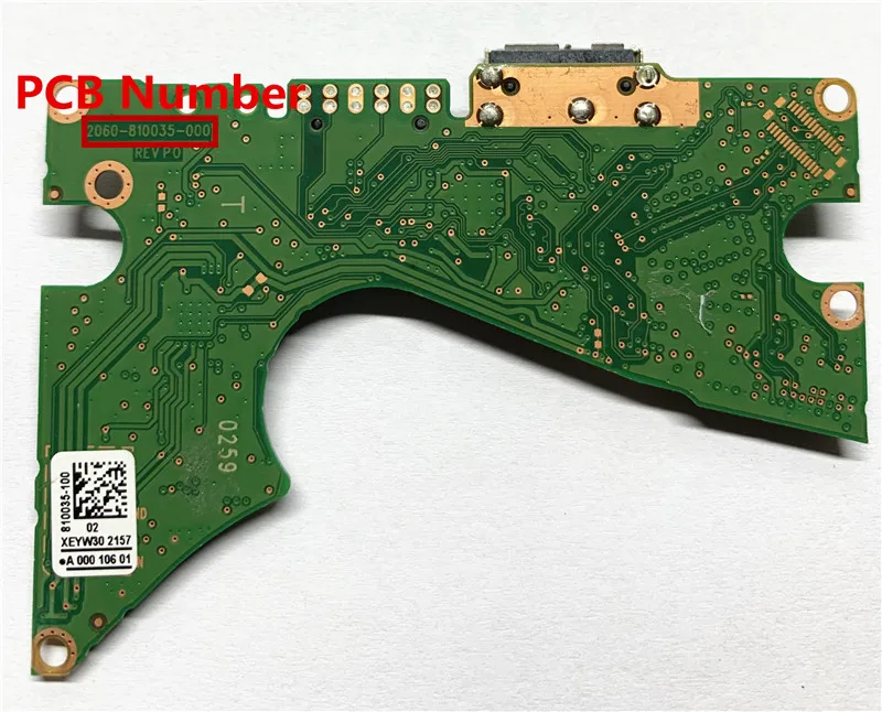Placa lógica HDD PCB placa UNLOCK 2060- 810035 -000 REV P0 para WD USB 3.0 4TB 5TB reparación de disco duro recuperación de datos PC3000