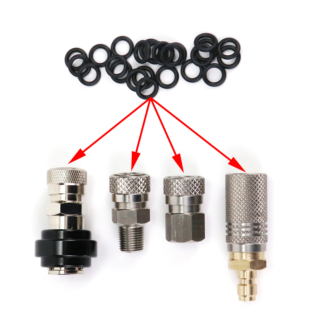 NBR O-링 AS568-010, 10 개, 50 개, 100 개, 500 개, 공기 CO2 HPA N2, 8mm 빠른 연결 해제, 신제품
