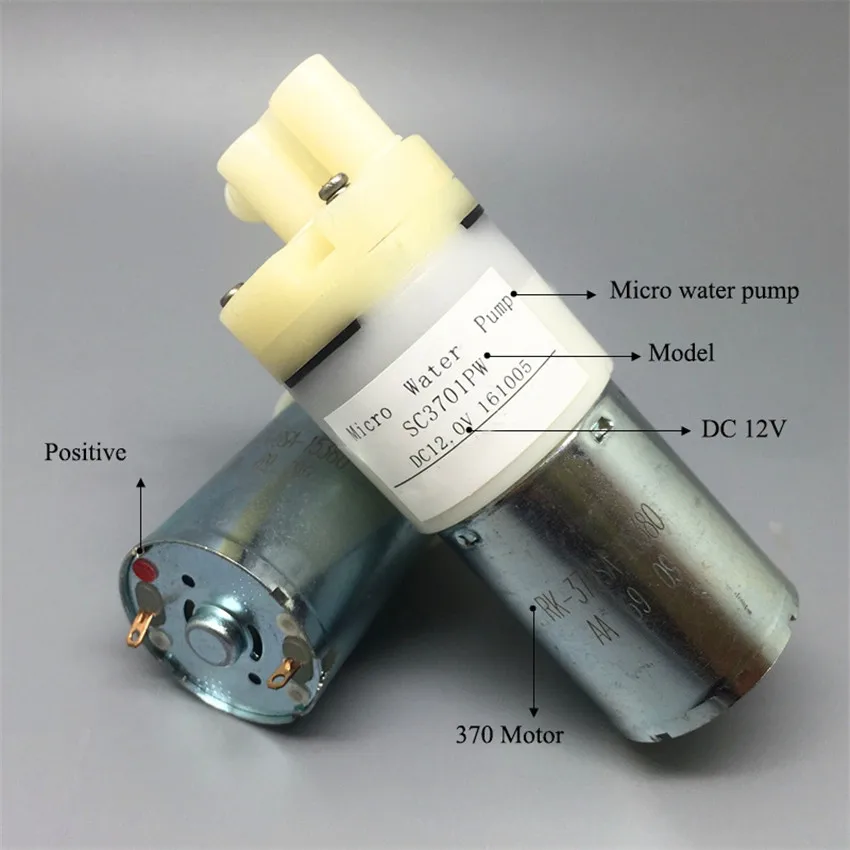 1 Buah DC 12V 550Ml/Menit 370 Pompa Air Mikro SC3701PW Pompa Air Self-Priming Mini Pompa Listrik Aksesori Pompa Self-Priming
