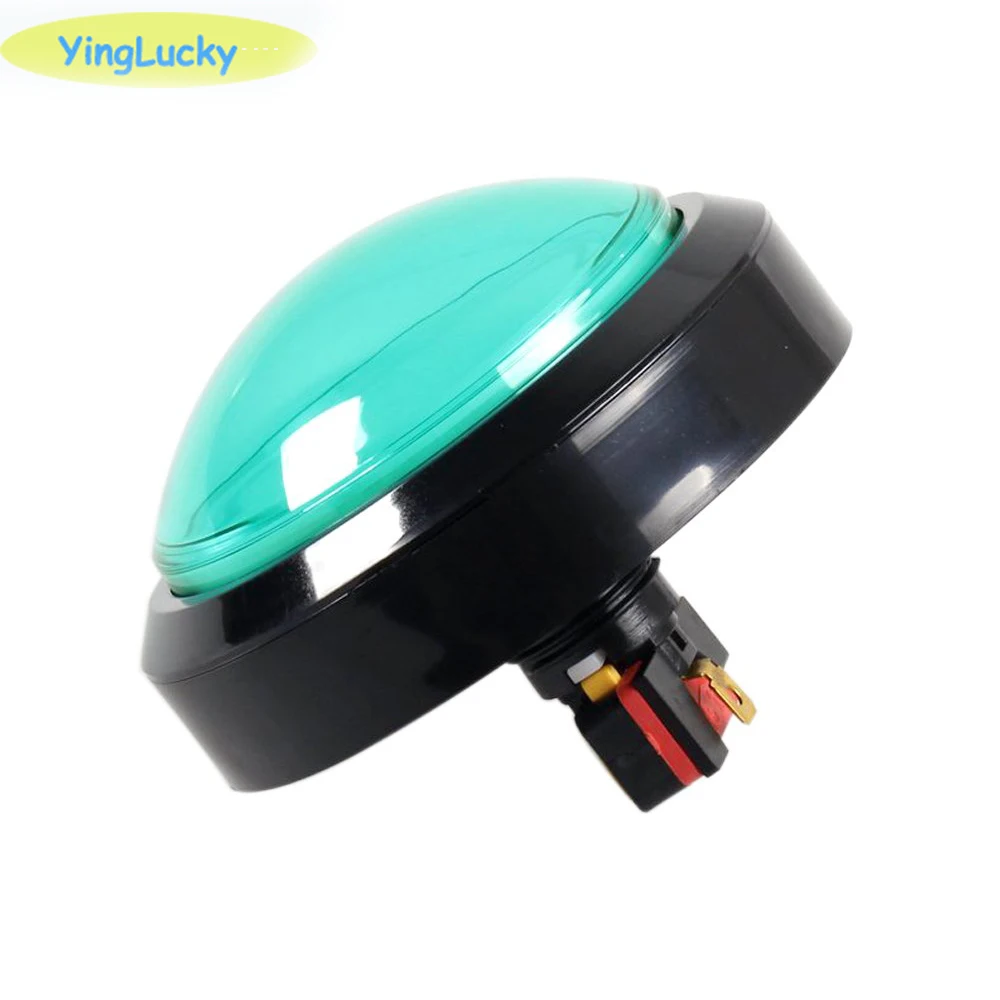 1 Stück Big Dome Drucktaster 100 mm beleuchtete Arcade-Drucktaster LED 12 V Netzschalter Drucktaster mit Mikroschalter