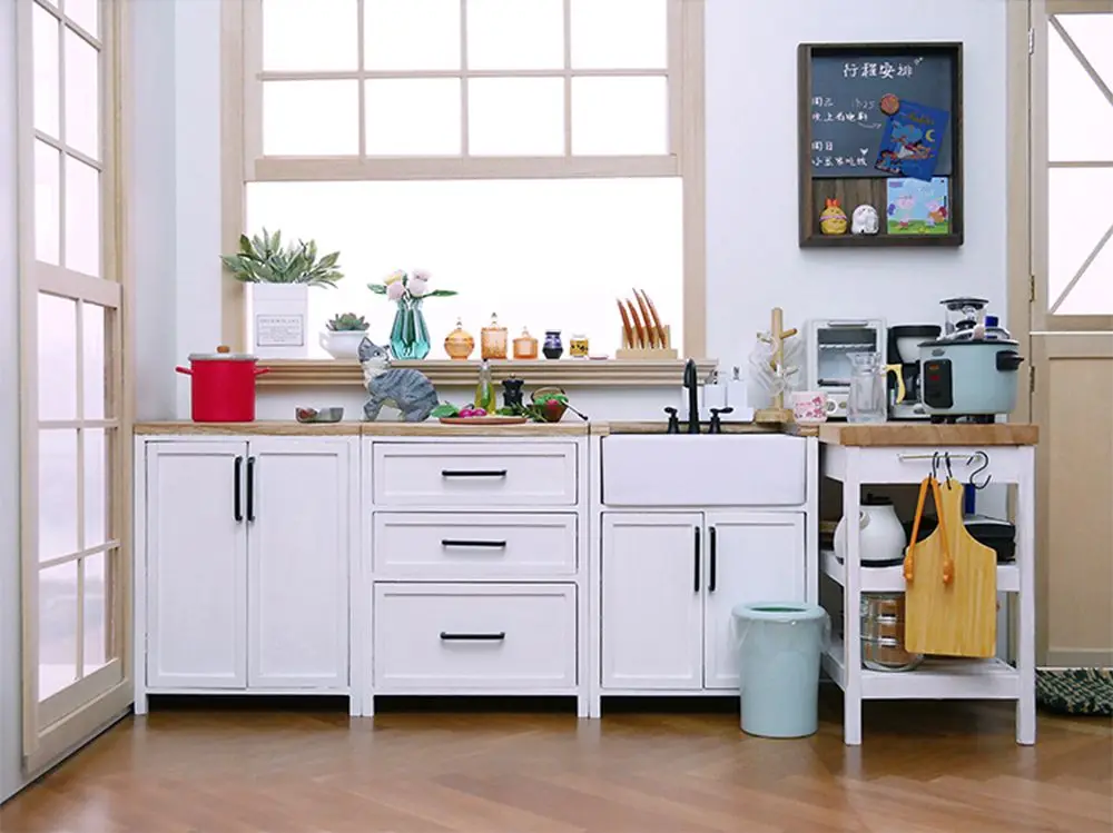 Mới 1/6 Quy Mô Thu Nhỏ Bồn Rửa Chén Lavabo Rửa Vòi Cho Blyth Barbies Nhà Búp Bê Đồ Gỗ Đồ Chơi Phụ Kiện