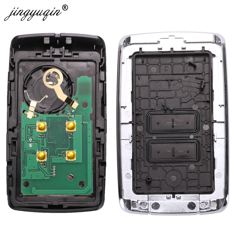 Jingyuqin 4BTN スマートリモートキー 434mhz Hitag AES 4A pcf7953M ルノーメガーヌ用 4 お守り Kadjar エスパス 5 キーレス行くキー