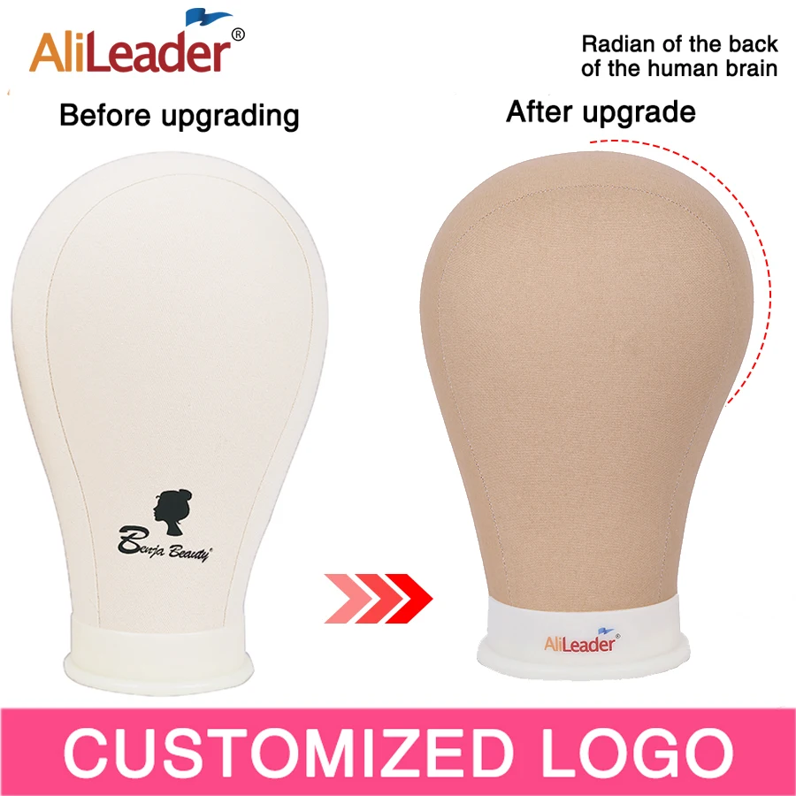 Alileader Huấn Luyện Đầu Manocanh Vải Khối Đầu Màn Hình Tạo Kiểu Hình Nộm Manikin Đầu Tóc Giả Đứng Tự Do Được T Kim Tuyến