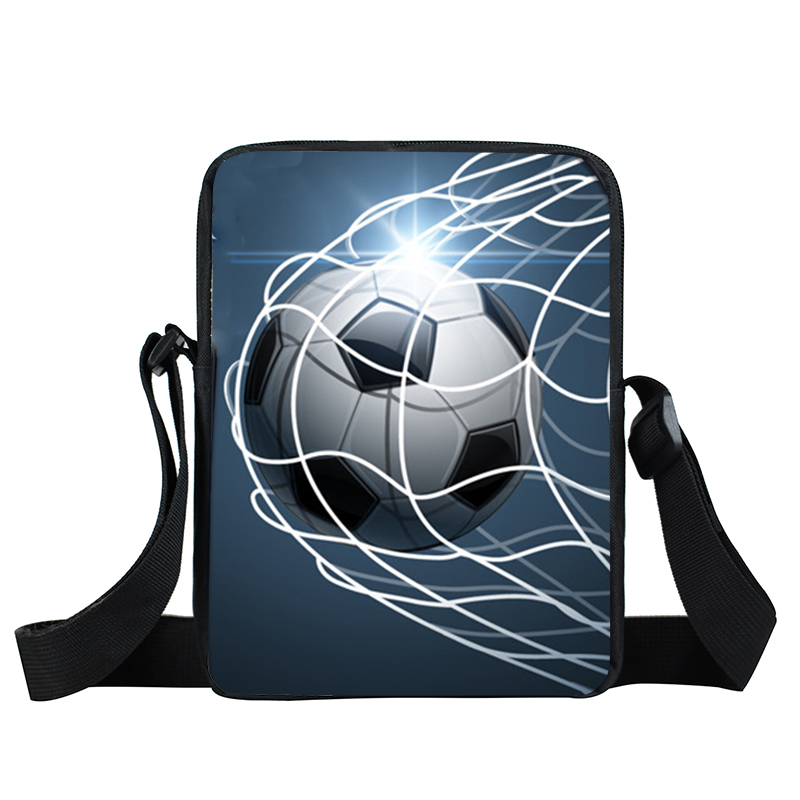クールfootbally/soccerlyプリントメッセンジャーバッグガールズボーイズハンドバッグチルドレントラベルキッズサッチェルブックバッグ