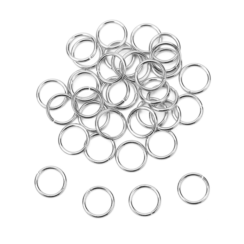 100 pezzi PVD non tramonterà mai anelli di salto aperti in acciaio inossidabile 4/5/6/8/10mm anelli divisi connettori collana braccialetto accessori di gioielli