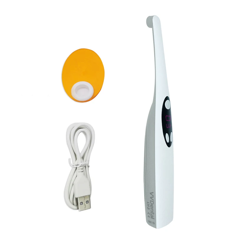 VVDental ไร้สาย LED ทันตกรรม Curing Light ทันตกรรม Polymerize เรซิ่น Cure โคมไฟจัดฟันทันตกรรมอุปกรณ์ 2200 mW/c ㎡   ไฟ LED