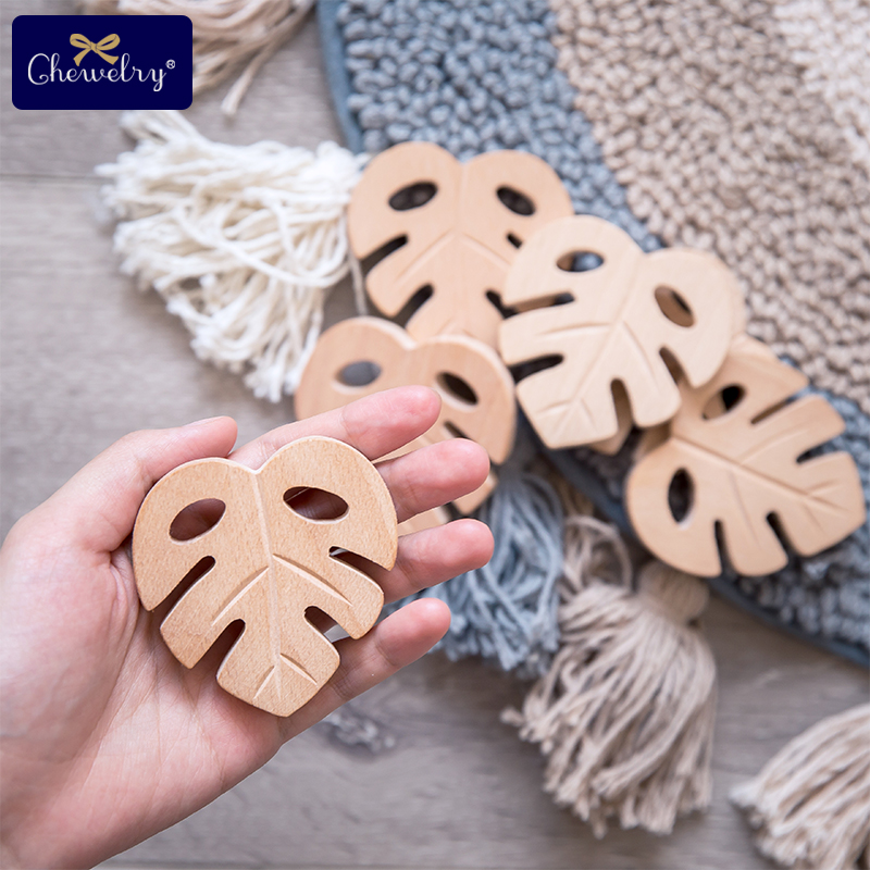 10 PC ไม้ Teether สัตว์ Beech Teething จับไม้สัตว์ของเล่นหนู Baby Teether จี้ DIY Pacifier CHAIN สินค้าเด็ก