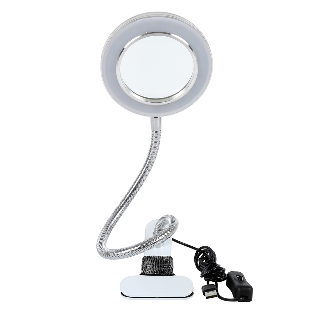 Microblading タトゥー 8X 拡大鏡ネイルアート USB コールドライト Led ノンスリップ機器クランプテーブルガラスランプ美容サロン用