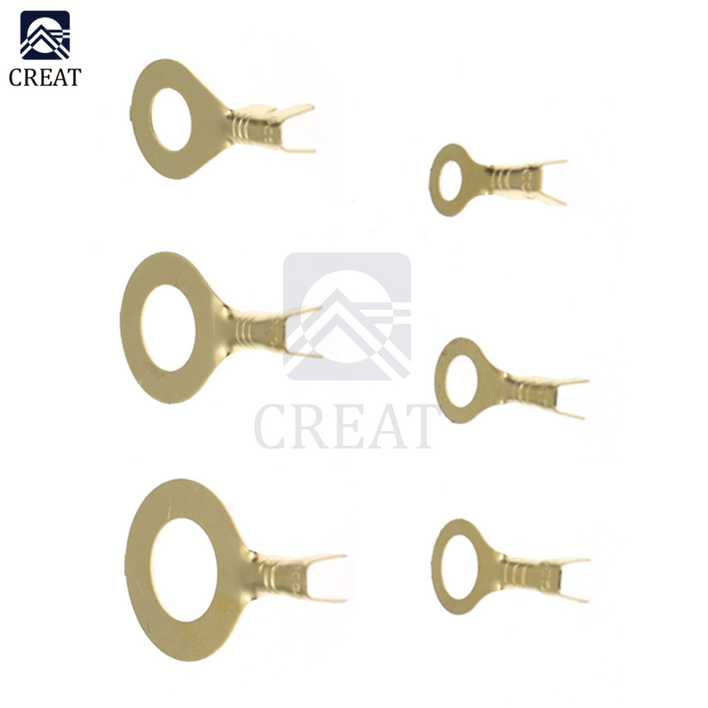 150PCS Ring Lugs Ring Augen Kupfer Crimp Terminals Kabel Lug Draht Anschluss Nicht isolierte Diy Sortiment Kit M3/M4/M5/M6/M8/M10