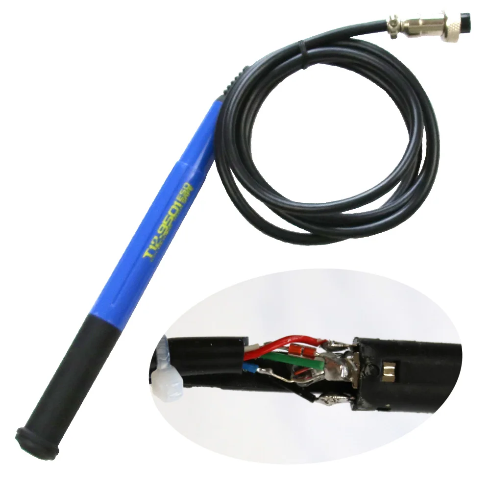 QUECOO 5pin T12-M8 9501 907 P9 mango 1,1 m para estación de soldadura de hierro STM32 T12-955/958 controlador eléctrico Digital de temperatura
