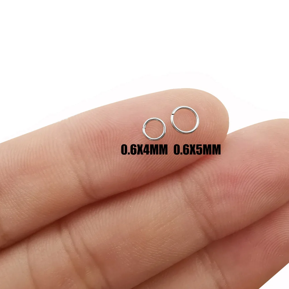 Bộ 100 Dây Thép Không Gỉ Nhảy Nhẫn Tách Vòng Kết Nối Cho Vòng Cổ Vòng Tay Phụ Kiện Trang Sức Làm