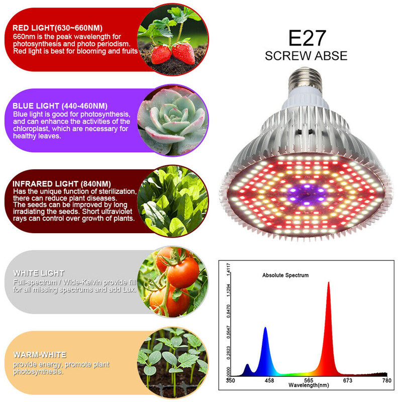 Lvjing 4pcs 2pcs 1pcsledグローライト100w 120w屋内野菜花苗用フルスペクトルfitolamphydroponicsランプ