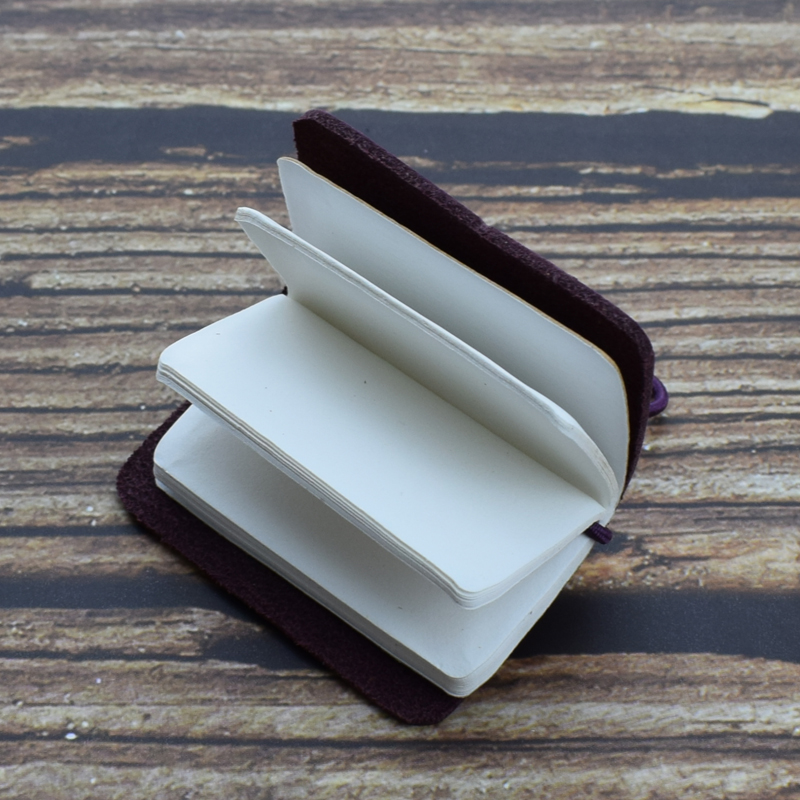 1pc Tiny Leather Notebook Pocketbook Sketchbook Mini Vintage Retro Cute Kawaii Portable Daily Planner Organizer Travel Supplies