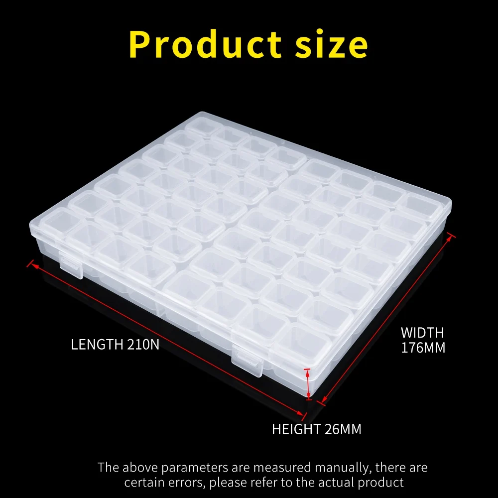 LUXIANZI 56in1 Dustproof Plastic Storage Case For Bead Hardware Screw Sealed Safety Organizer Box Compartment Storage Toolbox