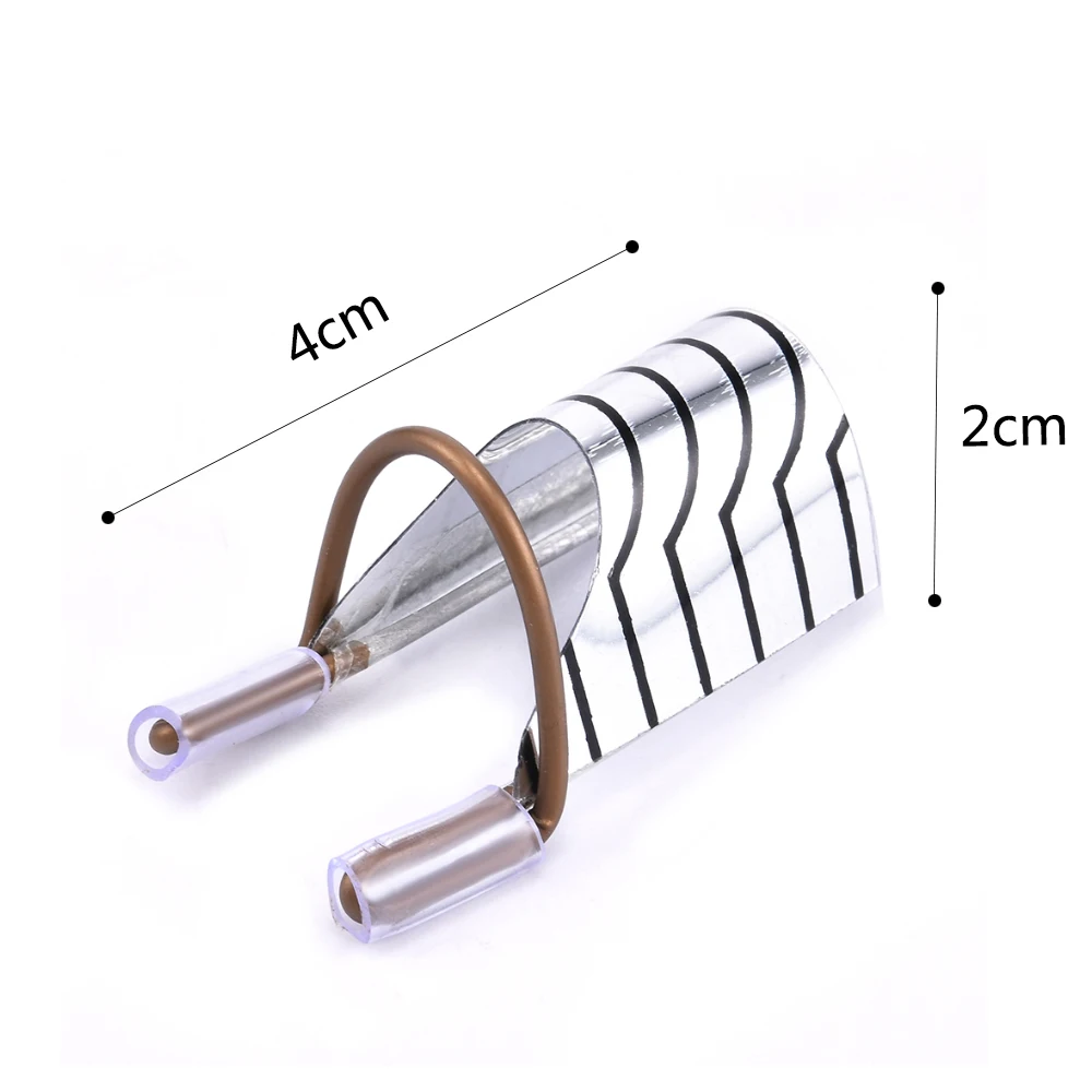 Paletas de extensión de uñas de aluminio reutilizables, formas de puntas, pegatina de extensión para decoración de uñas, guía de forma, plantilla, herramientas de manicura, 10 Uds.