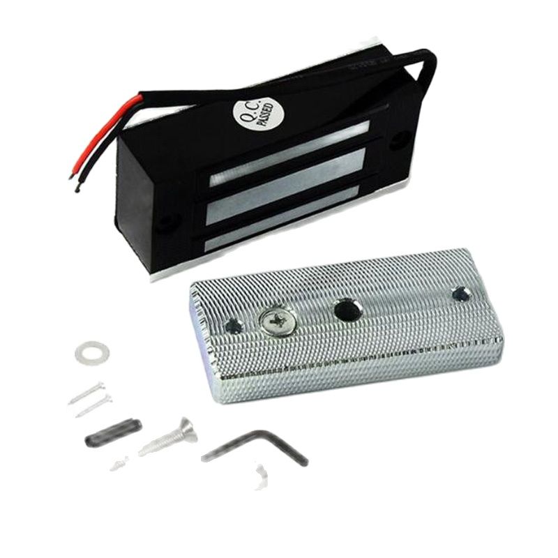 KINJOIN 12V Kunci Laci Elektronik Ruang Pelarian Kunci Pintu Kabinet Magnetik Listrik 60Kg 100Lbs Daya Tahan Elektromagnetik