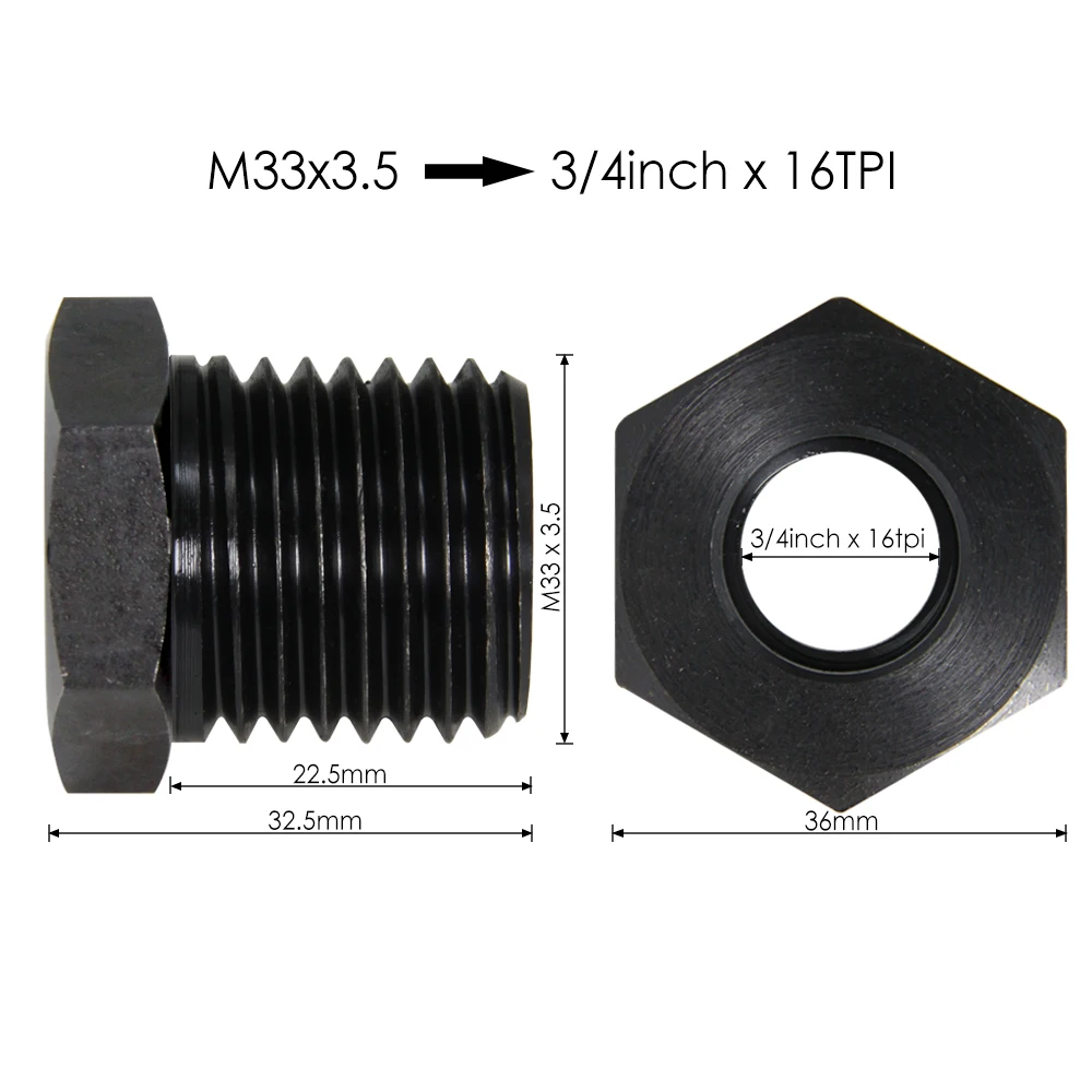 Lathe Headstock Spindle Adapter Thread 1" x 8TPI  M33 x3.5mm M18 -2.5mm Chuck Insert Wood Turning Woodworking Tool Accessories