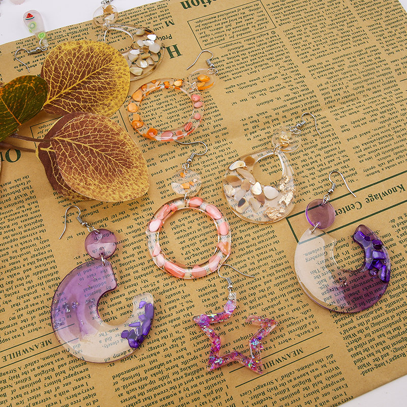 シリコーンイヤリングモールドイヤリング樹脂モールドジュエリー作成鋳造ツールイヤリングフッククラフト DIY チャームペンダントイヤリング作成