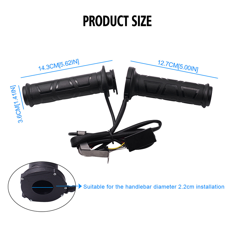 Motorrad Handbeheizte Griffe Elektrische geformte Griffe Roller Moped Bar Handwärmer 22mm Motocross Vespa Einstellbare Hot Grip Griff