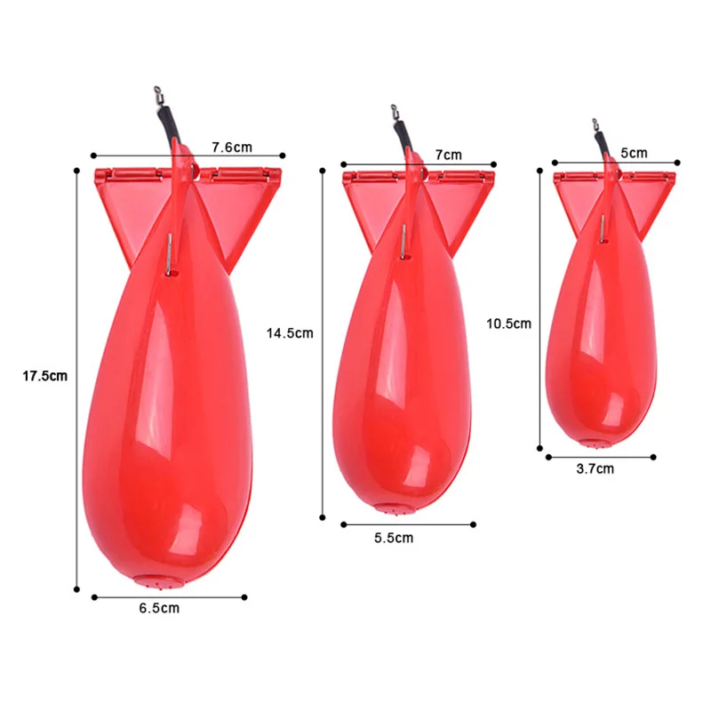 PRO BEROS ปลาคาร์พตกปลา Rocket Feeder Spod Bomb Float Lure เหยื่อ Spomb เม็ดจรวด Feeders ตําแหน่งเกียร์อุปกรณ์เสริม