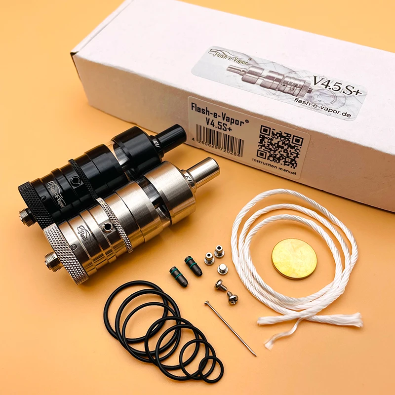 YFTK Flash e Vapor V4.5S + RTA MTL Atomizador 316ss 23mm 4.5ml Tanque reconstruible para cigarrillo electrónico Vaporizador Vape Mod