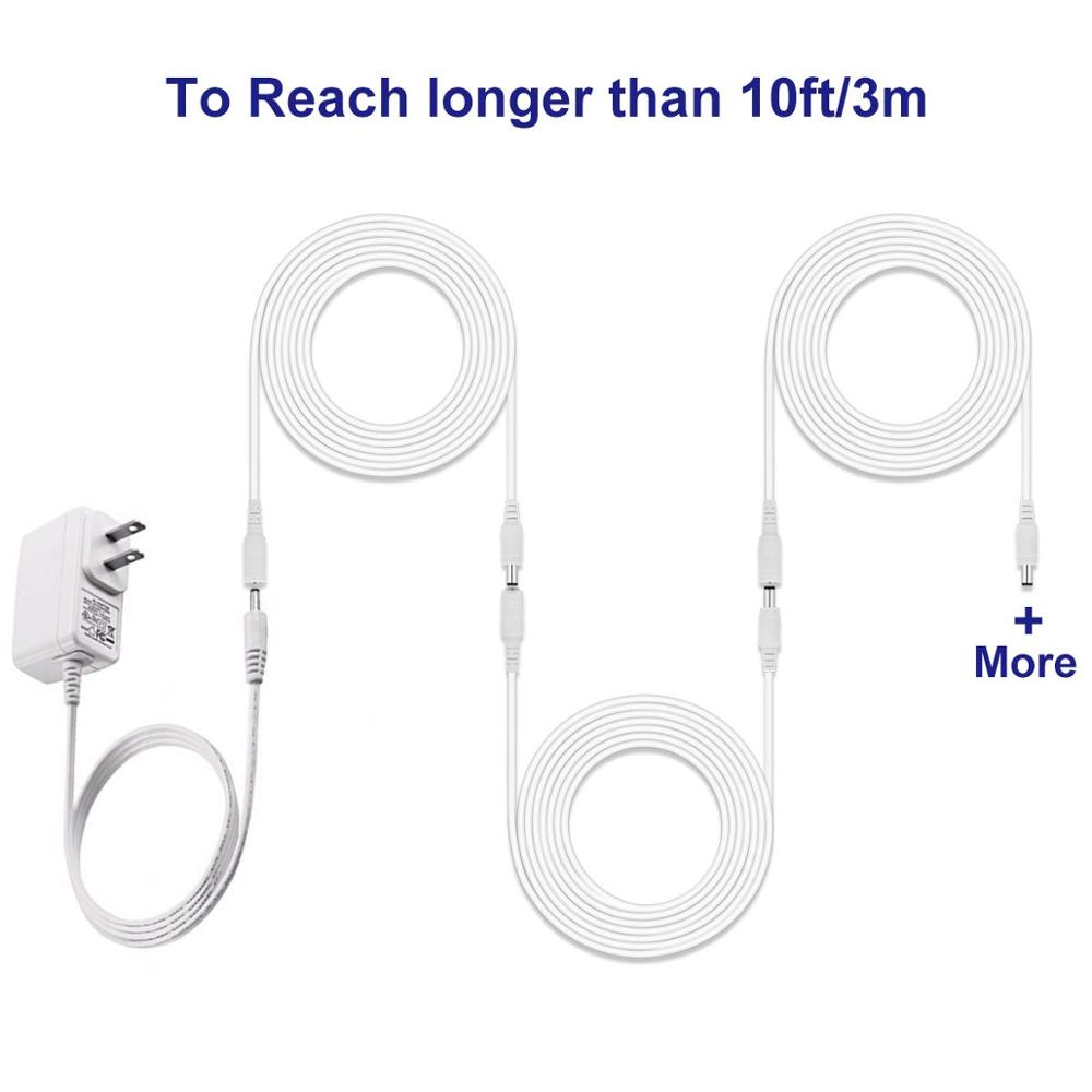 DC 12V Adapter Cáp Nối Dài 5.5*2.1Mm Nam Nữ Dây Nguồn Kéo Dài Dây 1M 2M 3M 5M 10M Dùng Cho Camera Quan Sát Router