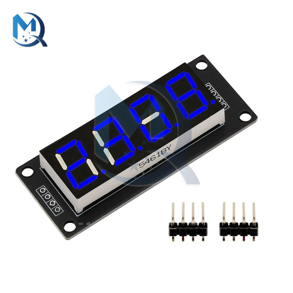 0.56 인치 TM1637 LED 디지털 디스플레이 모듈 Arduino 디스플레이 모듈 용 4 자리 7 세그먼트 디지털 튜브 흰색/빨간색/노란색/녹색/파란색