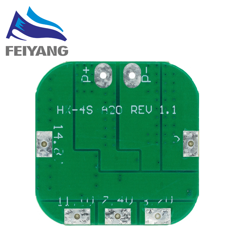 Placa de proteção de bateria 4S 14.8v / 16.8v 20a pico li-ion bms pcm para bateria de lítio licoo2 limn2o4 18650 li