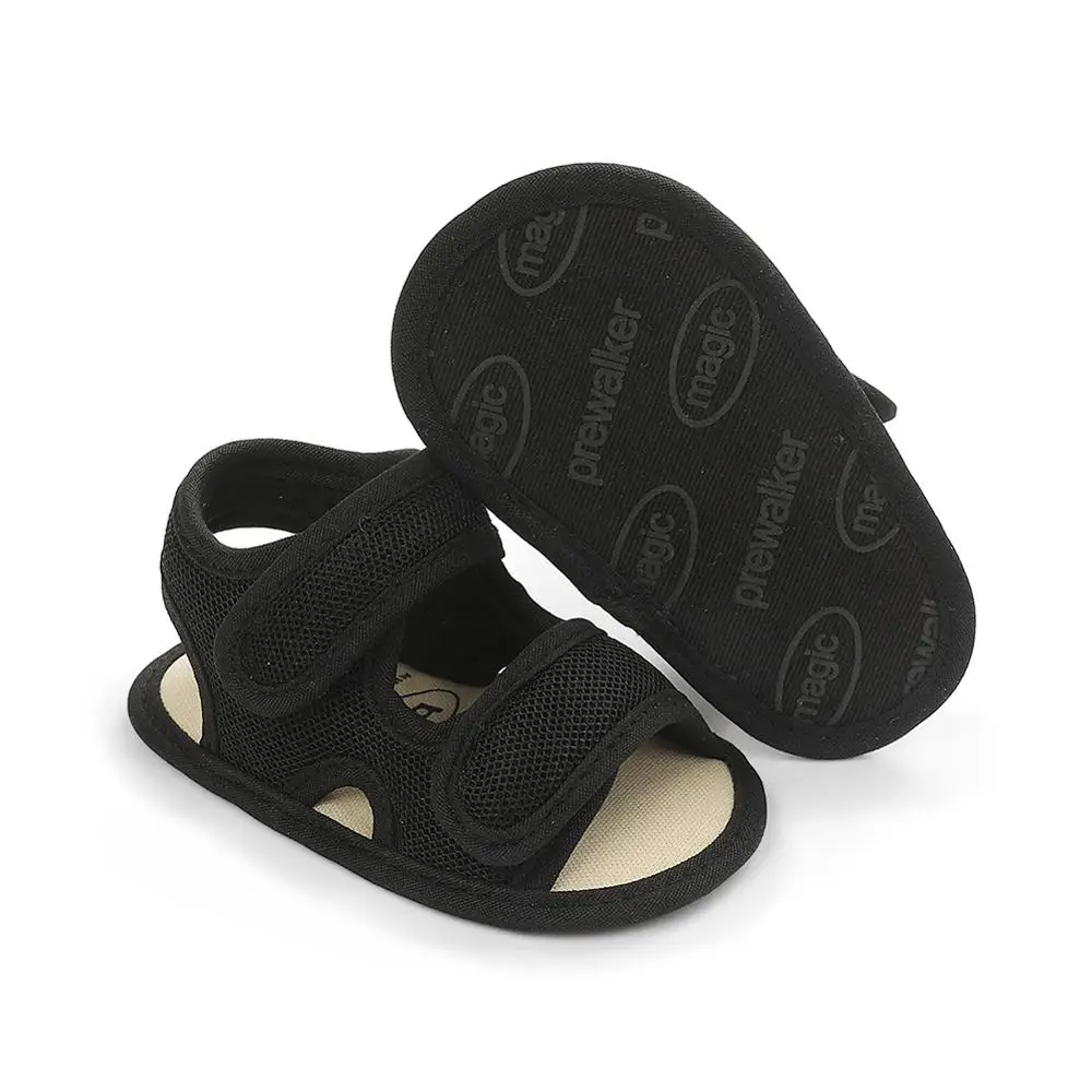 Sommer Babys chuhe Neugeborene Jungen Mädchen soild atmungsaktive Anti-Rutsch-Sandalen Kleinkind Kleinkind Schuhe mit weichen Sohlen