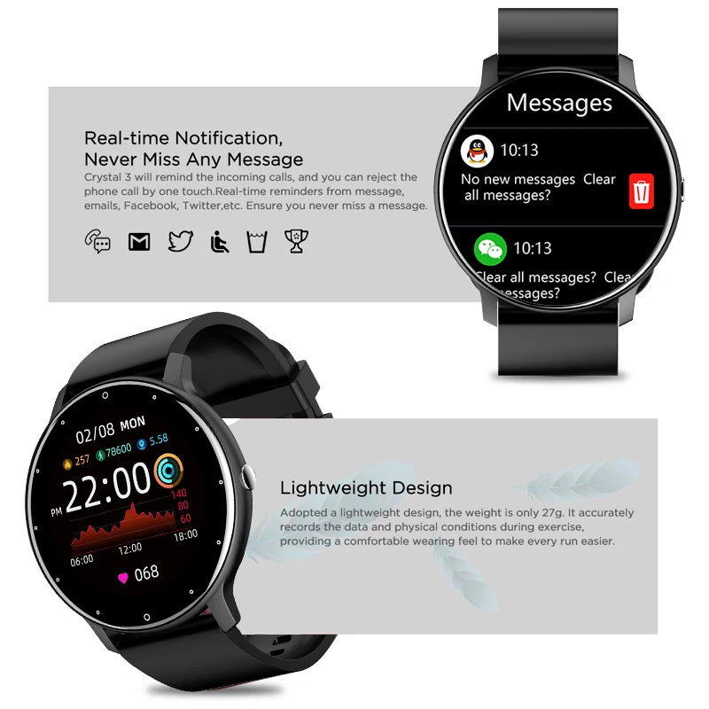 LIGE-reloj inteligente deportivo para hombre, nuevo accesorio de pulsera resistente al agua IP67 con Bluetooth y pantalla táctil, compatible con Android e ios, incluye caja, 2023