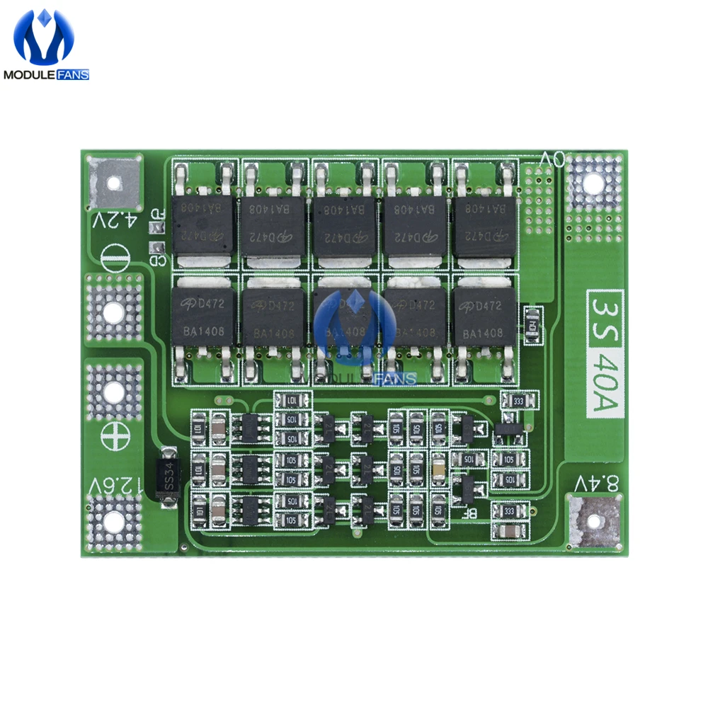 3S/4/4S Bms Cân Bằng 20A 30A 40A 60A 12V/24V Li-ion Sạc Pin Lithium ban Bảo Vệ 18650 BMS Cân Bằng Tăng Cường/Cân Bằng