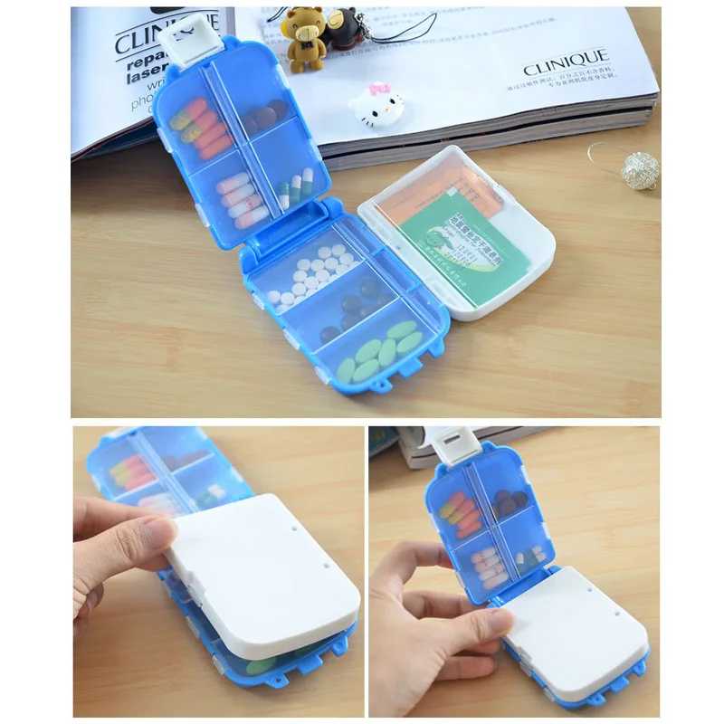 Gấp Gọn Gối Ốp Lưng Thuốc Thuốc Viên Lưu Trữ Đồ Boxs Di Động Dược Viên Máy Tính Bảng Hộp Đựng Trống Hộp Đựng Thuốc Trường Hợp
