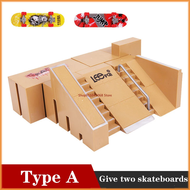 สเก็ตบอร์ดนิ้วสเก็ต Park Ramp สําหรับ Tech Practice Deck เด็กชุดของขวัญ Fingerboard ของเล่น