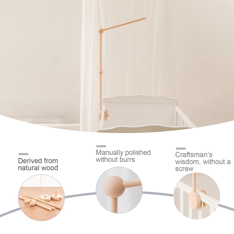 Ensemble de hochets à assembler pour bébé, 7 pièces, protection de cloche de lit mobile CPull, jouets pour nouveau-né, accessoires de cloche de lit en bois