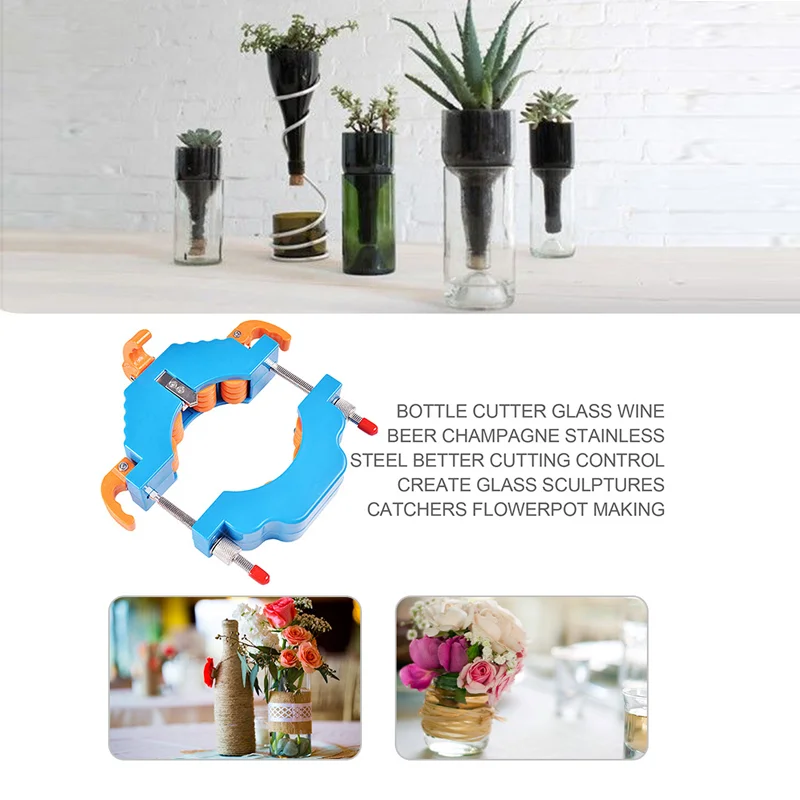 2 มม.ถึง 12 มม.เครื่องตัดขวดแก้ว DIY เครื่องมือไวน์เบียร์เครื่องตัดไวน์เบียร์แชมเปญ Jar ประติมากรรมแก้วหลอดตัดเครื่อง