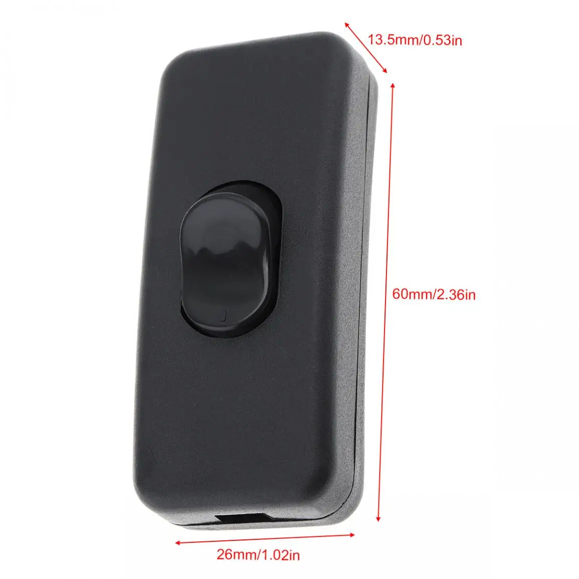 Interruptor basculante intermedio, lámpara de mesa, lámpara de cama en línea, 303, negro/blanco
